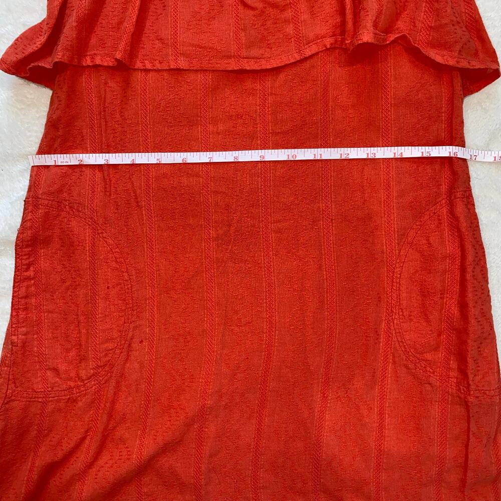 Roxy 100% Cotton Dress, Pockets, Size Small, Tie Up Straps - Picture 8 of 15